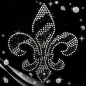 Preview: Lilie Fleur De Lis  Hotfix Hotglue Bügelbild Strass ein Traum Bügelmotiv