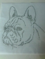 Preview: Französische Bulldogge Hund Strass Hotfix Hotglue Bügelbild Bügelmotiv