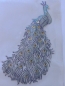 Preview: Pfau Phönix Bügelbild STRASS Bunt Hotglue Hotfix Shirt Jacke Tasche Mantel Tischdecke Top