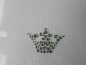 Preview: Hotfix 1 Krönchen Krone aus Strass Bügelbild Hotglue Fliegenhaube zauberhaft für Shirt Jacke