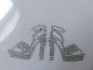 Preview: Pöms Pömps Pumps Stiletto High Heels Schuhe Strass Hotglue Hotfix Bügelbild