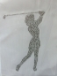 Preview: Golf Golferin  Hotfix Hotglue Bügelbild Strass Sporttasche  Shirt Tasche