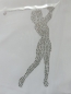 Preview: Golf Golferin  Hotfix Hotglue Bügelbild Strass Sporttasche  Shirt Tasche