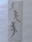 Preview: 3 Stück Echse Gecko Salamander Strass Hotfix Hotglue Bügelbild Shirt Hose Jacke Tasche
