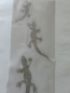 Preview: 3 Stück Echse Gecko Salamander Strass Hotfix Hotglue Bügelbild Shirt Hose Jacke Tasche