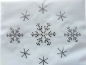Preview: 9 Sterne Eiskristall Schneeflocke Strass Hotfix Bügelbild