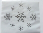 Preview: 9 Sterne Eiskristall Schneeflocke Strass Hotfix Bügelbild