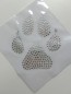 Preview: 1 große Hunde Pfote Strass Hotfix Bügelbild Crystal süß