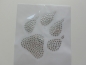 Preview: 1 große Hunde Pfote Strass Hotfix Bügelbild Crystal süß