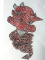 Preview: roter frecher Teufel Teufelchen Strass/Studs Hotfix Bügelbild süüß
