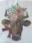 Preview: Kuh mit Rosen Hotfix Hotglue Bügelbild Bügelmotiv Strass Zauberstrass