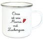 Preview: ♥ Tasse Emailletasse Oma ist wie Mama..., Dankeschön, Geburtstag, Muttertag, Vatertag, Abschied, Jubiläum, Geschenk, Becher von Lüttentüddel