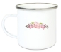 Preview: zauberhafte Tasse Emailletasse romantisches Pferd Blumen Boho Name, Wunschname, KITA Kindergarten, Einschulung, Dankeschön, Abschied, Jubiläum, Geschenk, Becher von Lüttentüddel