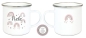 Preview: Becher Tasse Emaillebecher ganz viele Regenbogen, Mädchen, Einschulung KITA Wunschname, Dankeschön, Geburtstag, Abschied, Jubiläum, Geschenk, Kommunion, Firmung Konfirmation, Becher von Lüttentüddel
