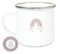 Preview: Becher Tasse Emaillebecher ganz viele Regenbogen, Mädchen, Einschulung KITA Wunschname, Dankeschön, Geburtstag, Abschied, Jubiläum, Geschenk, Kommunion, Firmung Konfirmation, Becher von Lüttentüddel