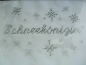 Preview: Schneekönigin Schriftzug Strass Hotglue Hotfix Bügelbild für Tischdecke Stuhlhusse Oktoberfest