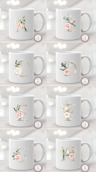 Preview: süßer Erinnerungsanhänger Buchstabe Name Datum Geburt Taufe personalisiert, Keramik, Anhänger, Geburtstag, von Lüttentüddel®