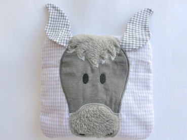 Tiere Name Wunschname Körnerkissen Wärmekissen Dinkelkissen Lavendel Stickerei von Lüttentüddel