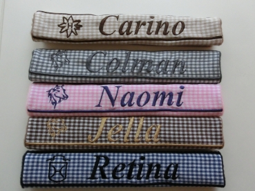 Preview: ♥ Nasenband Nasenschoner Wunschname Nasenriemen Brandzeichen