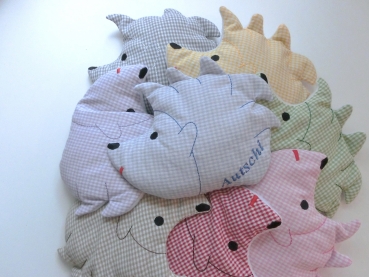 Preview: ♥ Igel Körnerkissen Wärmekissen Dinkel Wunschname Geschenk Einschulung Geburt Taufe von Lüttentüddel