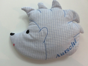 Preview: ♥ Igel Körnerkissen Wärmekissen Dinkel Wunschname Geschenk Einschulung Geburt Taufe von Lüttentüddel