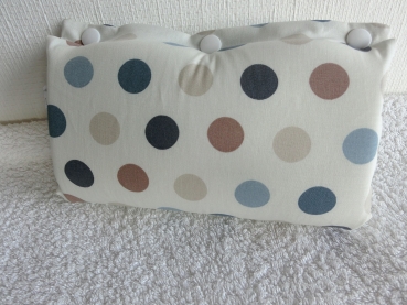 Preview: ♥ Armpolster für Babyschale ★ Lüttentüddel © ♥ Wunschname Dots wasserabweisend