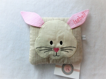 Tiere Name Wunschname Körnerkissen Wärmekissen Dinkelkissen Lavendel Stickerei von Lüttentüddel