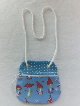 Preview: Brustbeutel Pilze Grün Name ★ Kita Schule Einschulung Geburtstag Geschenk von Lüttentüddel