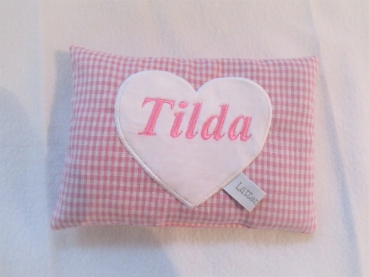 ♥ Herz Nicky Wunschname Körnerkissen Wärmekissen Dinkel Lavendel