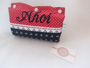 Preview: ♥ Ahoi Anker Armpolster Armschoner für Babyschale ★ Lüttentüddel © ♥ Wunschname