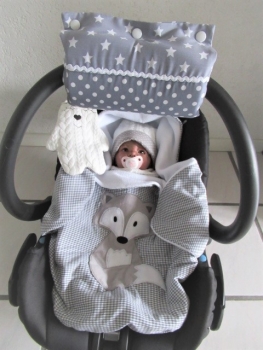 ♥ Armpolster für Babyschale ★ Lüttentüddel © ♥ Wunschname Herzchen