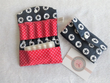 Preview: ♥ Sterne Globuli Täschchen, Notfall Täschchen Tampon Pillentäschchen ♥  Lüttentüddel®