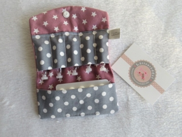 Preview: ♥ Sterne Altrosa Globuli Täschchen, Notfall Täschchen Tampon Pillentäschchen ♥ © Lüttentüddel