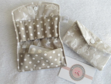 Preview: ♥ Schmetterlinge Sand Punkte Globuli Täschchen, Notfall Täschchen Tampon Pillentäschchen ♥ © Lüttentüddel