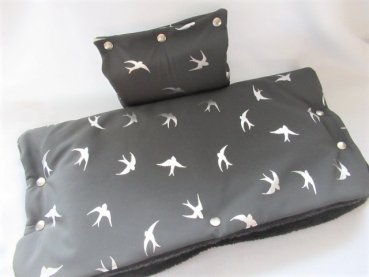 Preview: ♥ Schwalben Armpolster Armschoner für Babyschale ★ Lüttentüddel © ♥