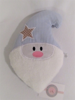 Preview: Wichtel Körnerkissen Wärmekissen Dinkel Wunschfarbe Name von Lüttentüddel