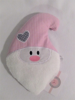 Preview: Wichtel Körnerkissen Wärmekissen Dinkel Wunschfarbe Name von Lüttentüddel