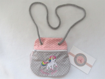 Preview: ★ Brustbeutel Einhorn Name ★ Kita Schule Schwimmbad von Lüttentüddel