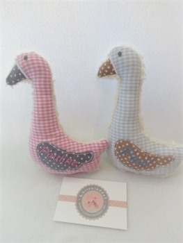 Preview: ★ 35x23 cm Kissen Geburt Hase  Junge Name ★ von Lüttentüddel