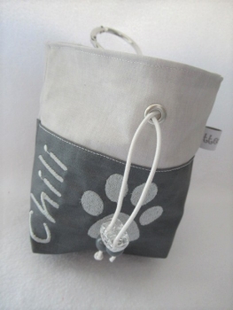 ♥ HUND PFOTE LECKERLIBEUTEL KOTBEUTEL GÜRTELTASCHE VON LÜTTENTÜDDEL