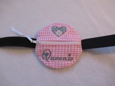 Preview: ♥ Wunschname Herz POOP BAG HUND KOTBEUTEL BESTICKT Automatikleine Flexi