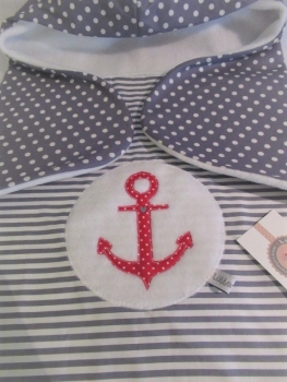 ♥ Anker Punkte Grau Globuli Täschchen, Notfall Täschchen Tampon Pillentäschchen ♥ © Lüttentüddel