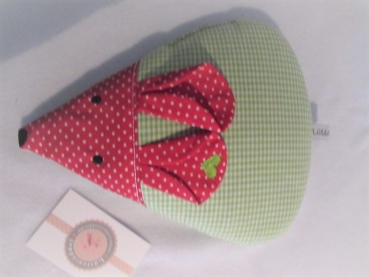 Preview: ♥ zauberhafte Maus Körnerkissen Wärmekissen Dinkel Wunschfarbe Name von Lüttentüddel