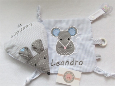 ♥ zauberhafte Maus Körnerkissen Wärmekissen Dinkel Wunschfarbe Name von Lüttentüddel