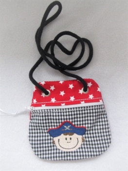 Preview: ★ Brustbeutel Pirat Wunschname ★ Einschulung Badeanstalt Kita Schule Viele Farben und Muster von Lüttentüddel