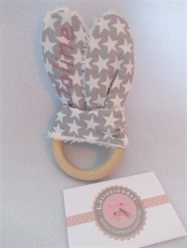 ★ 35x23 cm Kissen ★ Geburt Hase Mädchen Name ★ von Lüttentüddel ★ Einschulung Kindergarten Taufe