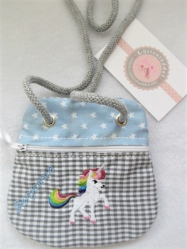 Preview: ★ Brustbeutel Einhorn Name ★ Kita Schule Einschulung Schultüte Geschenk Schwimmbad von Lüttentüddel