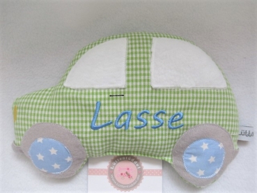 Auto Körnerkissen Wärmekissen Dinkel Wunschfarbe Name von Lüttentüddel