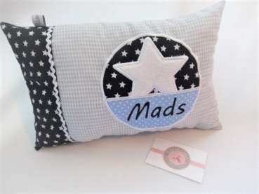 Preview: ★ 35x23 cm Kissen Geburt Stern Name ★ von Lüttentüddel