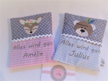 ♥ zauberhaftes Reh Beulentröster inkl. Kühlpad Wunschname Geburt Taufe Einschulung  ★ von Lüttentüddel®
